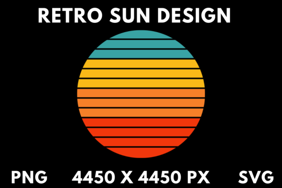 Attractive Retro Sun Design PNG SVG Review
