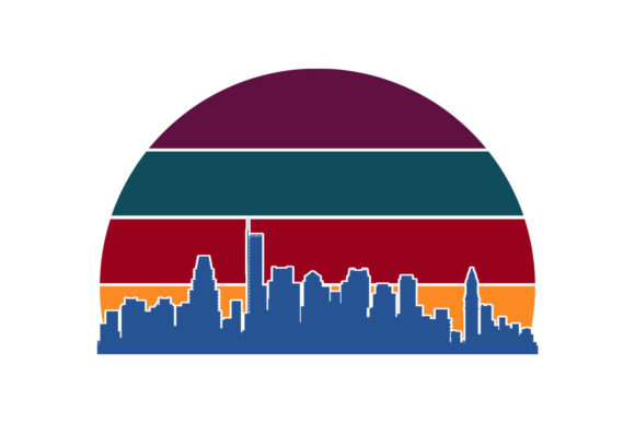 Boston USA Cityscape Retro Sunset Review