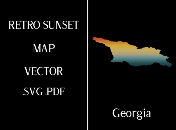 Georgia Retro Sunset Map Review