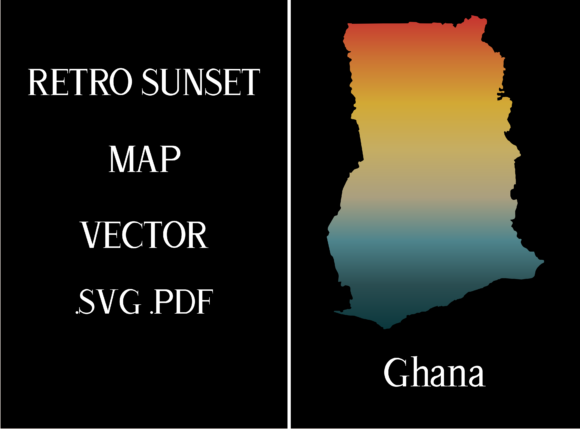 Ghana Retro Sunset Map Review