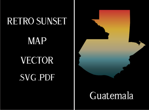 Guatemala Retro Sunset Map Review