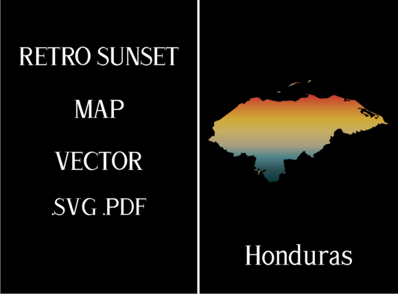 Honduras Retro Sunset Map Review