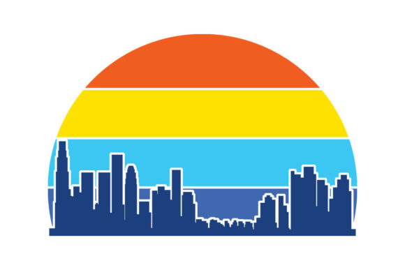 Los Angeles California Retro Sunset