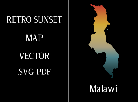 Malawi Retro Sunset Map Review