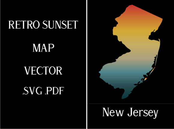 New Jersey Retro Sunset Map Review