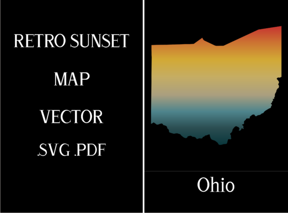 Ohio Retro Sunset Map Review