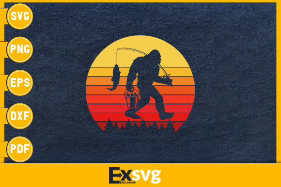 Retro Bigfoot Sasquatch Fishing Angler Review