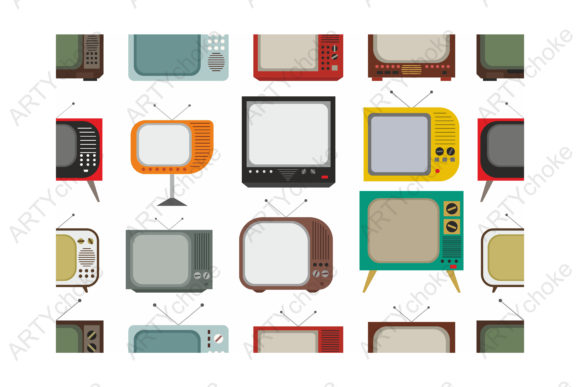 Retro TV Seamless Pattern. SVG File Review