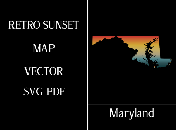 Review: Maryland Retro Sunset Map