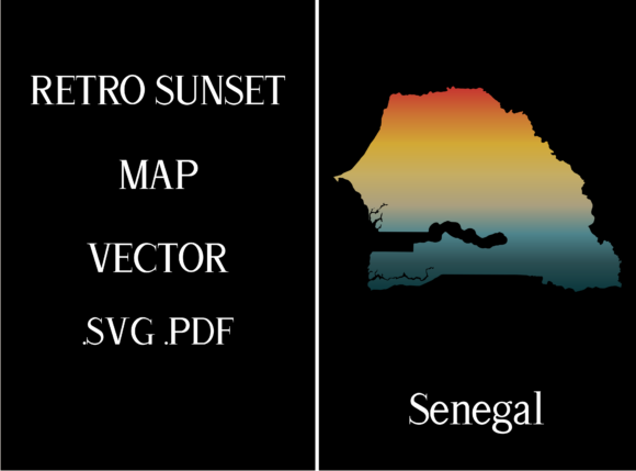 Senegal Retro Sunset Map Review