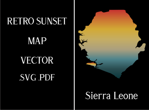 Sierra Leone Retro Sunset Map Review