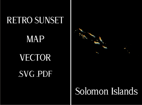 Solomon Islands Retro Sunset Map Review