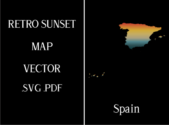 Spain Retro Sunset Map: A Designer's Review