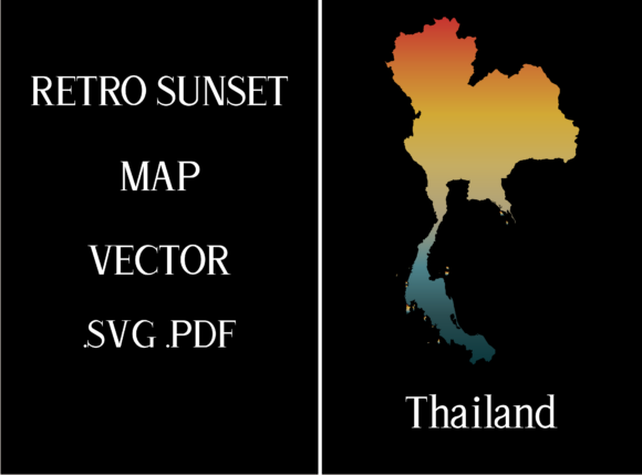 Thailand Retro Sunset Map Review