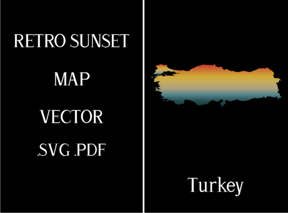 Turkey Retro Sunset Map Review