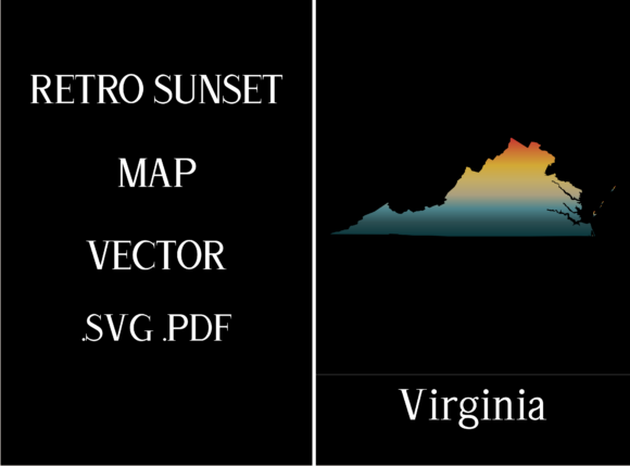 Virginia Retro Sunset Map Review