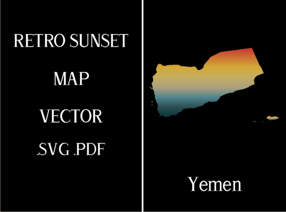Yemen Retro Sunset Map Review